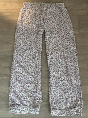 VS pink vintage leopard pj pants